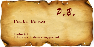 Peitz Bence névjegykártya